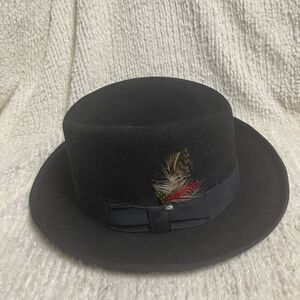 Park Royal Timely Fashion Godfather Hat 100% Wool Black SZ XL Made In USA